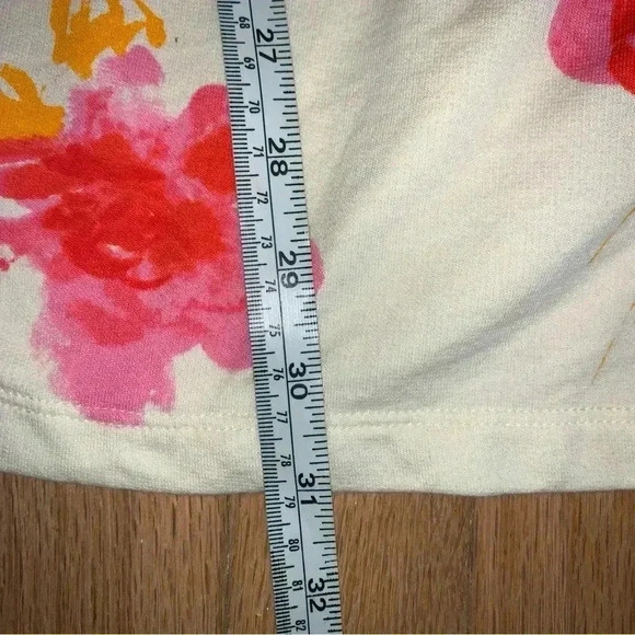 Women’s Lands End Floral Long Line Tunic Terry Cloth Lining Pockets Size M 10/12 - Picture 8 of 10